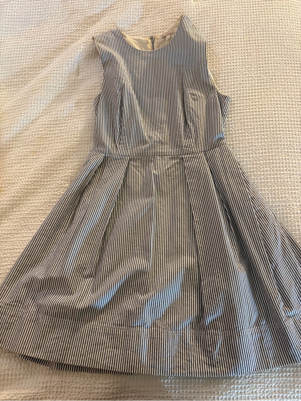 GAP Navy and White Vertical Stripe Sleeveless Dress